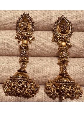 The Museum Company | Earrings | Indian Inspired Brass Earrings in Gold